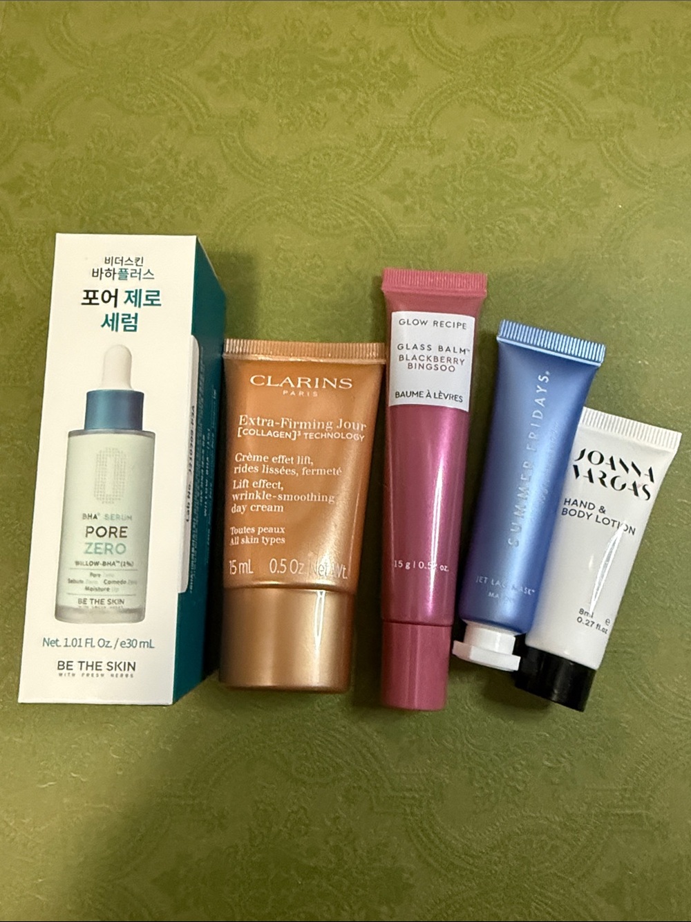 S Bundle CLARINS, Glow Recipe, Summer Fridays, BE THE SKIN, Joanna Vargas